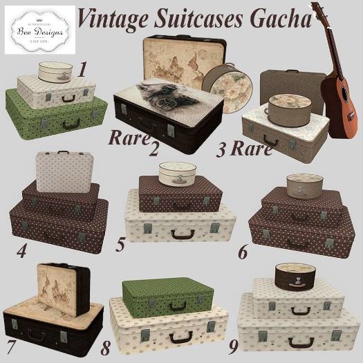 zBee Designs Vintage Suitcase Gacha